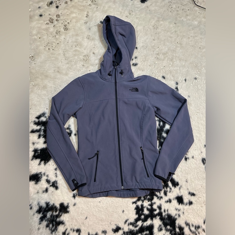 The North Face Women’s Blue Purple Softshell Full Zip Jacket Size Small